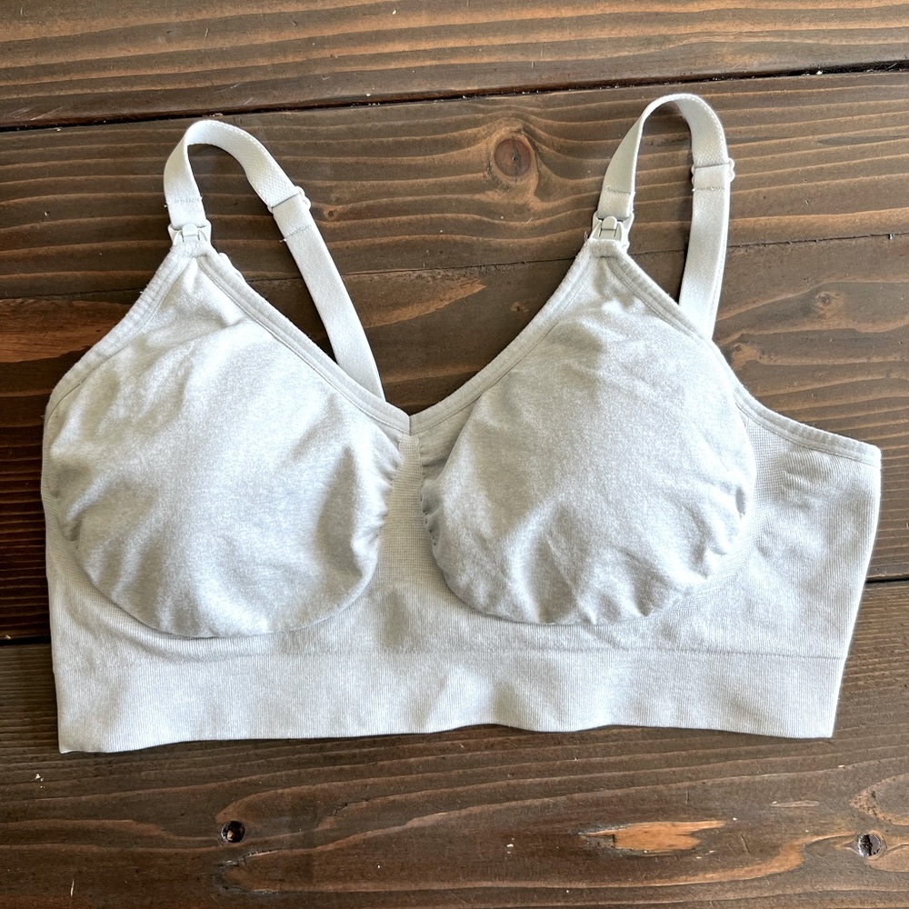 SOMA nursing bra, seamless. Size L, gray. Barely worn.